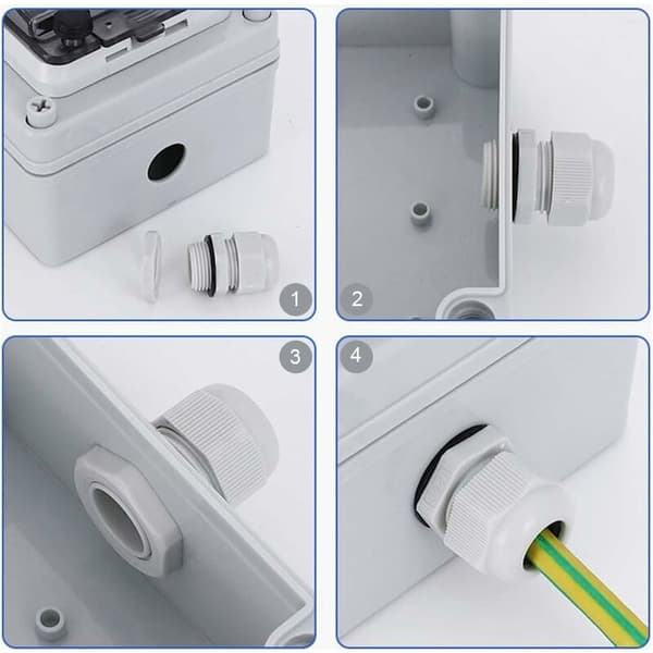 M10-M25 Cable Glands 10mm-25mm Stackable Cable Glands with Lock Nut and Washer (M10-M25 40pcs)