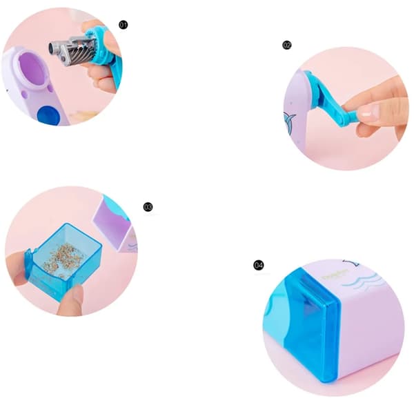 Unicorn Manual Pencil Sharpener with Container Pencil Sharpener Pencil Sharpener Tool School Office Supplies Student Learning Sanctuary (Pink)