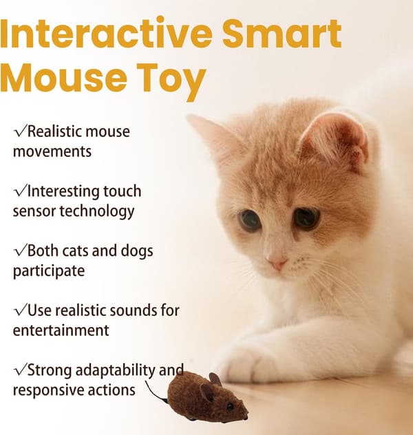 Electric Mouse Cat Toy - Interactive Moving Toy | Battery-Powered Mouse with Realistic Movement Function