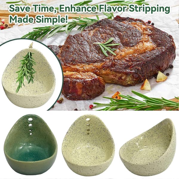 Efficient Herb Remover Leaf Stripping Bowl Compatible with Kale Herbs Multifunctional Herb Picker with 4 Holes Kitchen Essential[LD] Green Green