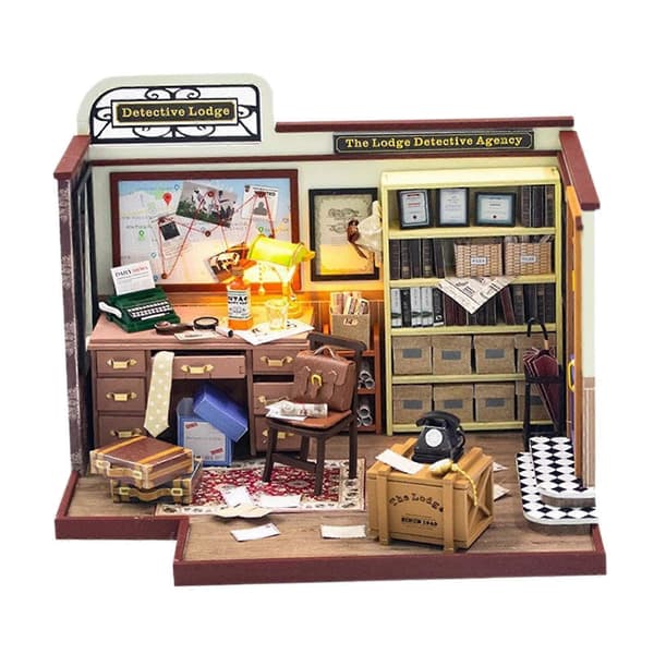 Træminiaturedukkehuspakke, trædukkehusmøbler