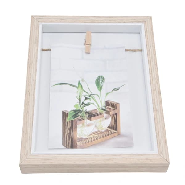 Floating Double-Sided Display Frame, Keepsake Protective Shadow Box for Wall Mounting or Tabletop Display, Simple and Classic Design Ideal for
