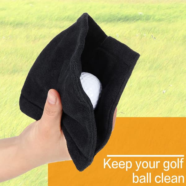 2 golfhanddukar med karbinhake, golfhandduk 5 x 5 tum Mikrofiber