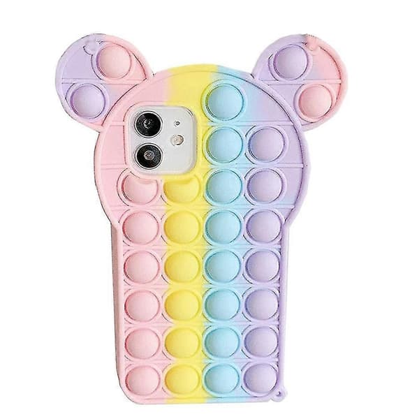 Regnbue øretelefoner kompatible med iPhone X/XS, iPhone 11, iPhone 12/12Pro boble-telefondeksel [JUN] iPhone 11 iPhone 11