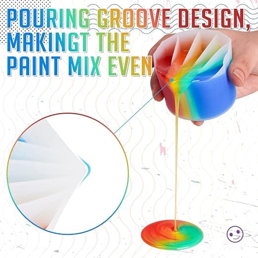 Split Cup 5-kanals silikonhällkopp med silikonsticka, återanvändbar