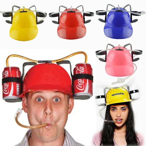 Olut- ja limsanjuontikypärä Partyhattu Red