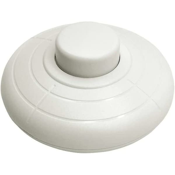 St Round Foot Switch White Foot Control Switch for Floor Lamp and Table Lamp