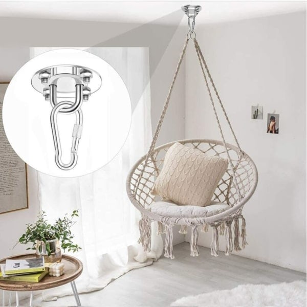 Stainless Steel Ceiling Hook, Load Up to 400 kg, Perfect for Ceiling Mounting of Sandbags or Hanging Seats