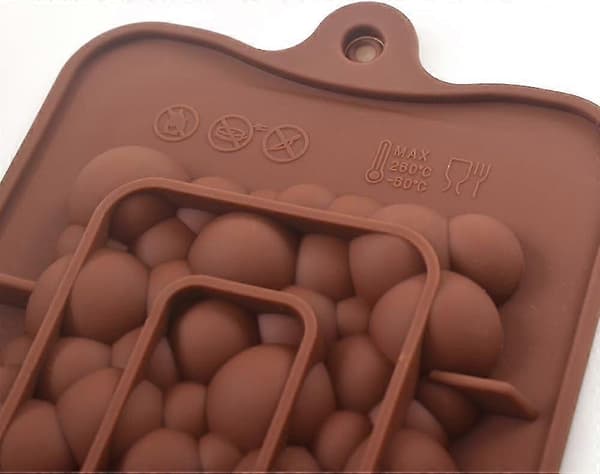 【LD】4-pack bubblor bryter isär silikonchokladkakeformar, hemlagade protein- och energibarsformar