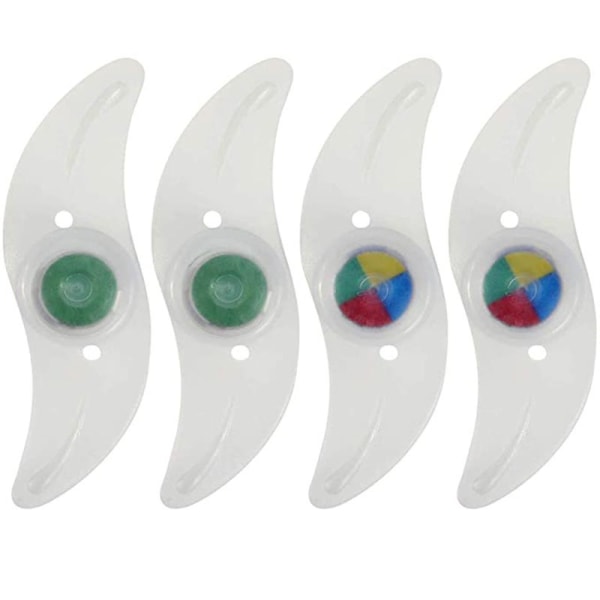 LED-hjulljus (Gröna 2st + Multicolor 2st) Set med 4,