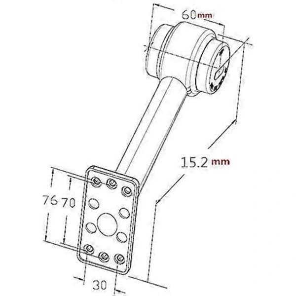 Sæt med 2 sidemarkeringslys 12 V LED 15 cm til lastbilstrailer