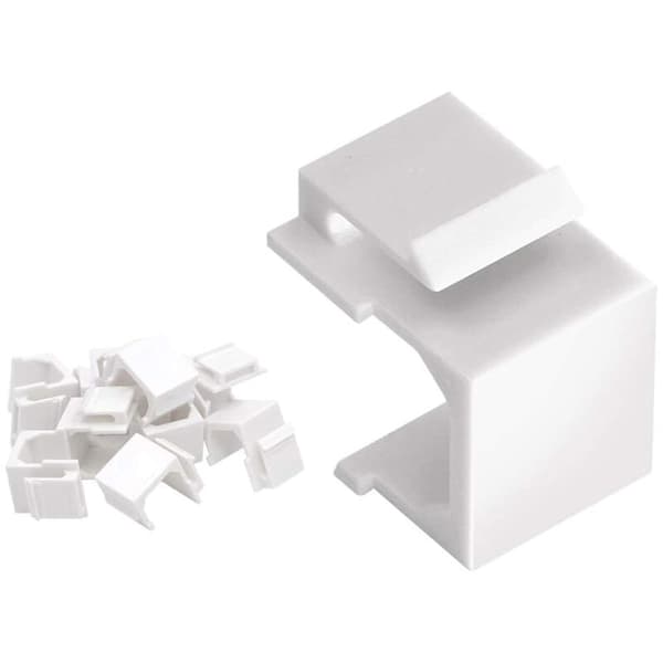 30-pakning tomme jack-innsatser for veggplate og patchpanel - hvit