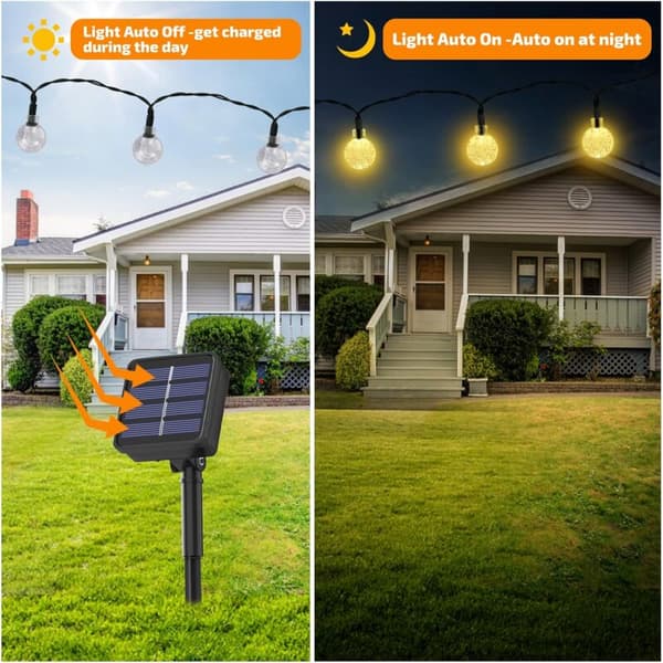 Outdoor Atmospheric Light Solar Bubble Ball Light Outdoor Camping Light String Crystal Ball Light Garden Courtyard Decorative Light