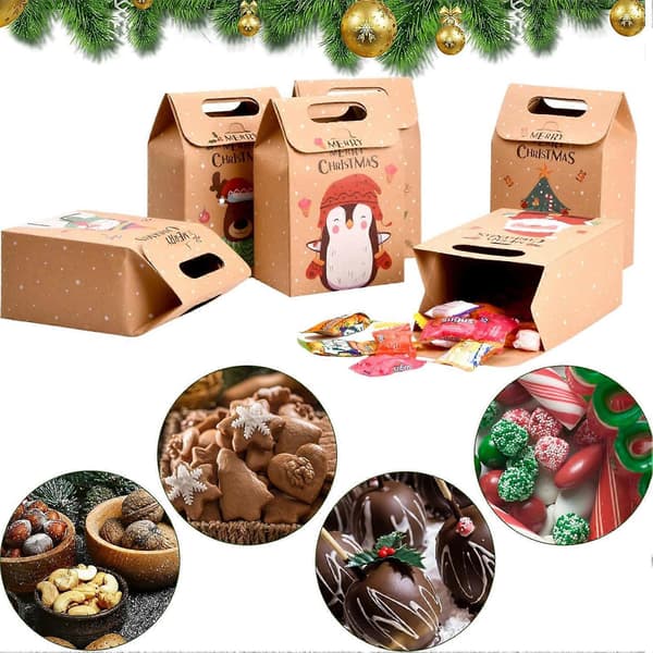 Jul Kraftpapir Gavepose Let at Samle Julegavepose