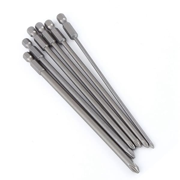 6 stk. skaft 1/4\" S2 stål 150 mm magnetisk skruetrækker bitsæt Phillips bitsværktøj