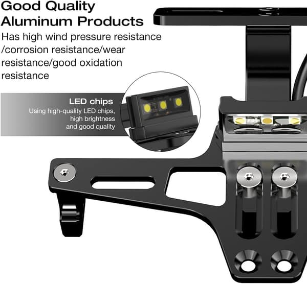 Motorcycle License Plate Bracket Motorcycle Tail Tidy Universal Adjustable Angle