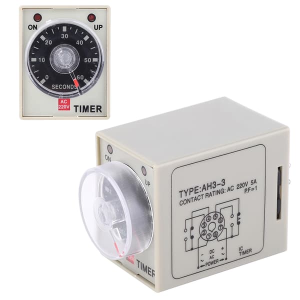 AH3-3 Time Relay Adjustable Delay Timer Switch AC 220V for Automatic Control System 60S