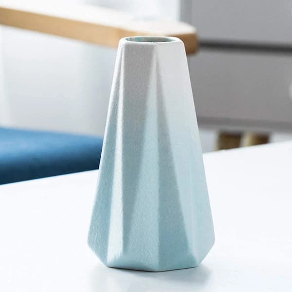 Modern Stylish Geometric Porcelain Ceramic Vase for Living Room, Kitchen, Table, Home, Office