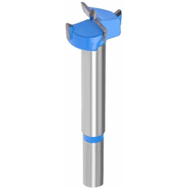 Forstner Drill Bit 21mm, Tungsten Carbide Drill Bit for Wood Drilling, Hinge Hole Drilling for Woodworking (Blue, Grey)
