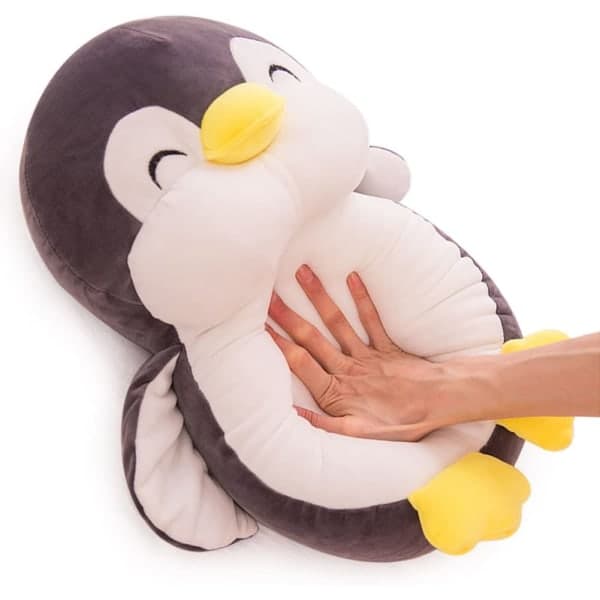 Täytetty pingviini pehmolelu 30 cm harmaa 30 cm