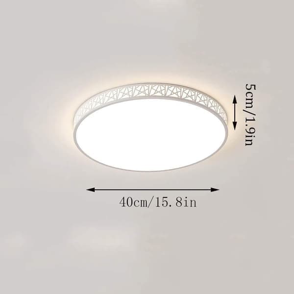40 cm 24W LED Ceiling Lamp, Modern Ceiling Light in Glass & Metal for Bedroom Kitchen Hallway