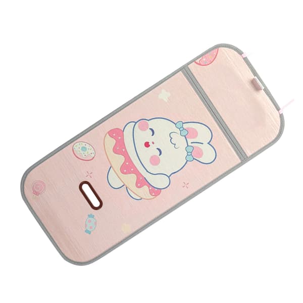 Stroller Cooling Pad Cute Pattern Stroller Cooling Bamboo Mat Breathable Universal Seat Cushion Rabbit