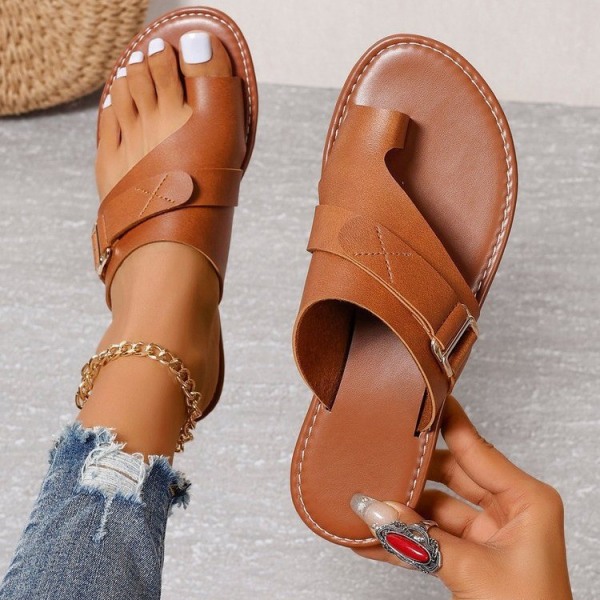 Platta casual sandaler ljusbrun 40