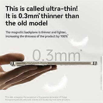 SULADA Compatible Case for iPhone 16 Pro Max Compatible with MagSafe Stand Clear PC Phone Case (Silver)