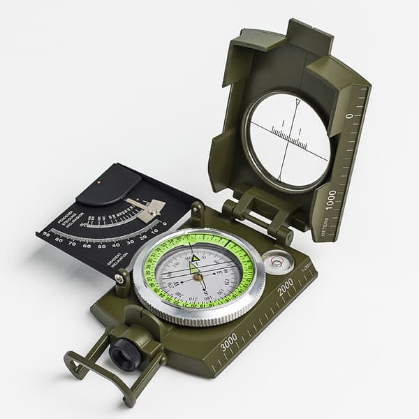 Multifunctional Military Sighting Navigation Compass with Clinometer | Impact Resistant and Waterproof Compass for Hiking, Camping
