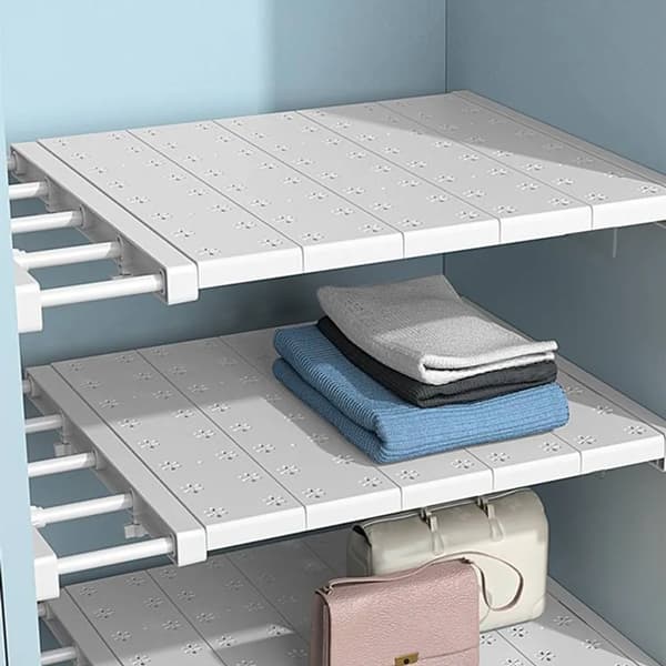 Shelf for wardrobe divider, wardrobe divider, scalable wardrobe storage shelf, kitchen shelves, organizing shelf, 48-80cm