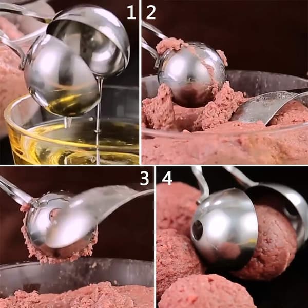 2-pack Non-Stick Meatball Maker with Detachable Anti-Slip Handle