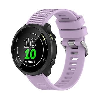 Twill Silikonebånd til Garmin Forerunner 158 / 55 (Lyslilla)