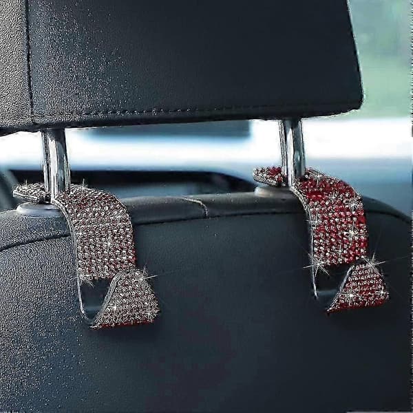 Car Headrest Hooks, Handmade Bling Headrest Hooks Organizer, Universal Car Hooks, Car Seat Hooks for Vehicles, 2-Pack