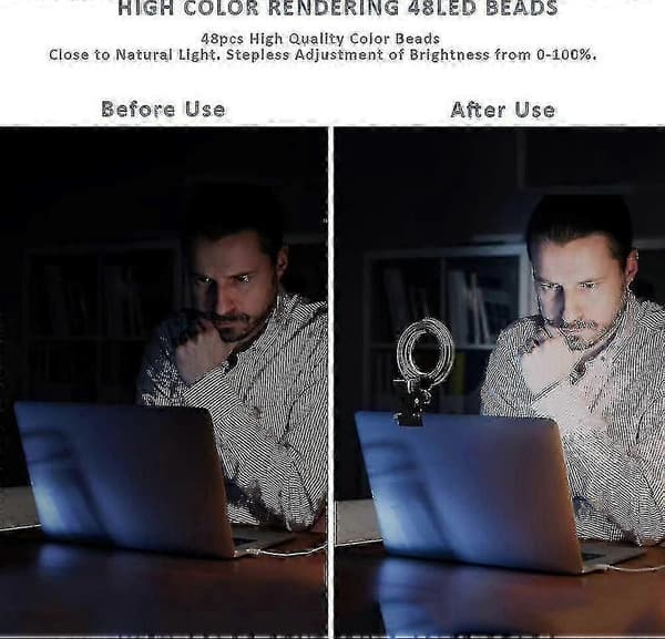 Videoconference Clip On Monitor Light, Suitable Compatible with Remote Work Distance Learning