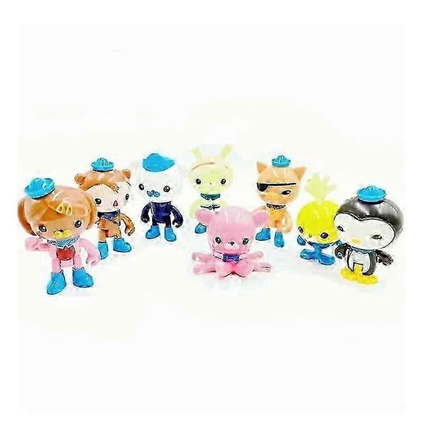 8 stk sæt Octonauterne Actionfigur Dukke Legetøj Barnacles Peso Kwazii Crew Pack N