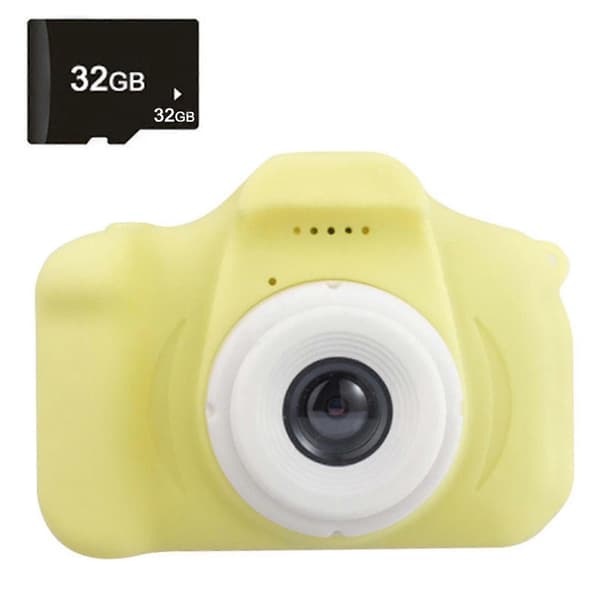 Mini Vinta Camera HD Mini Digital Camera Portable Camcorder For SD Screen Yellow SD-skärm gul