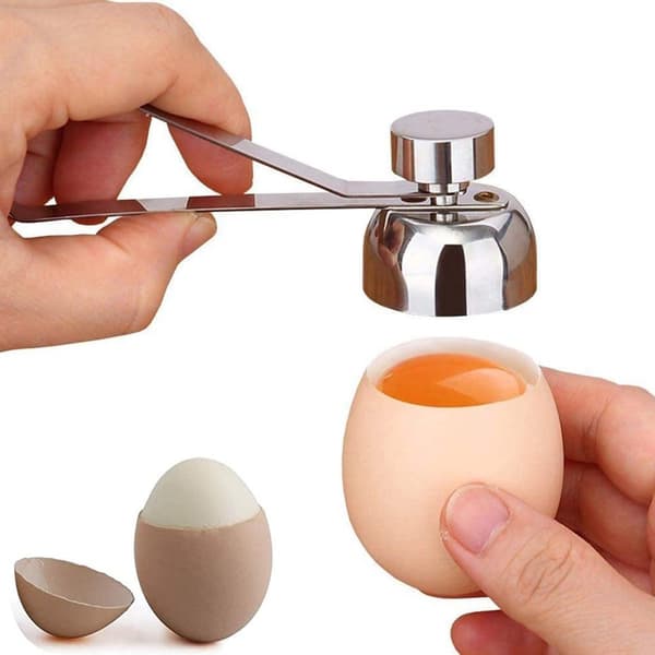Stainless Steel Egg Topper - Egg Opener - Kitchen Gadget for Raw or Soft Boiled Eggs - Dishwasher Safe