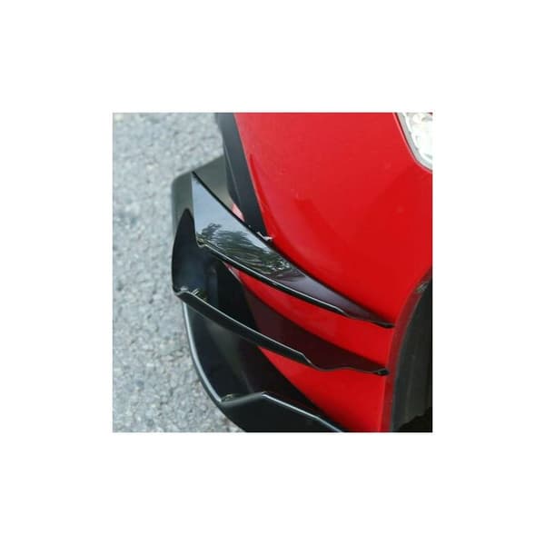 CRUEL 4 stk sort frontkofanger Canards Splitter Body Diffuser Finner Karosseri Spoiler Canard Universal Pasform til enhver bil