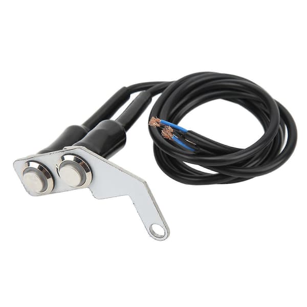 LED Motorcycle Handlebar Switch Headlight Fog Light ON OFF Switch Button with Bracket Stainless Steel for Electric Bicycle Red Light Right Hand
