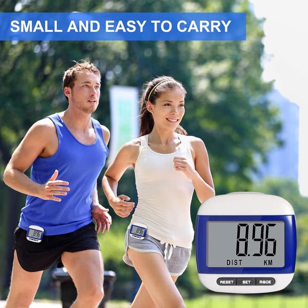 Multifunktionel lommepedometer med bælteclips