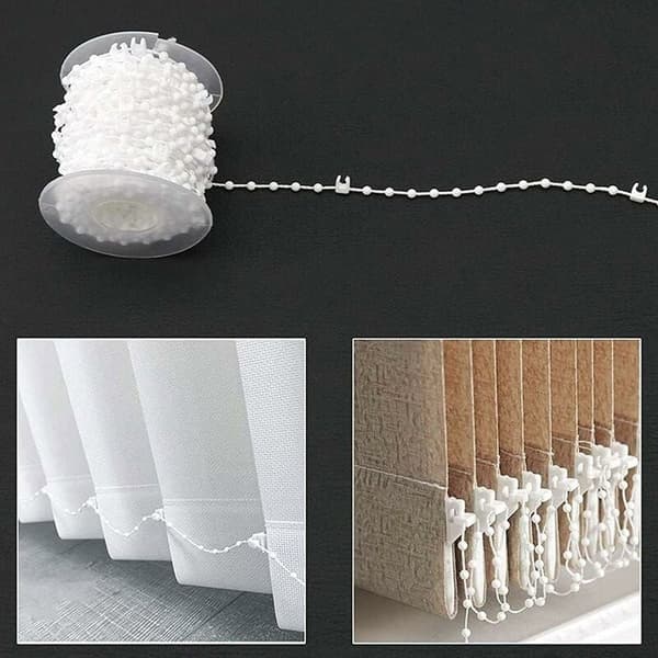 Vertical Blind Repair Kit for 127mm Slats, Replacement Weights Chain Connectors, Compatible with Vertical Blinds