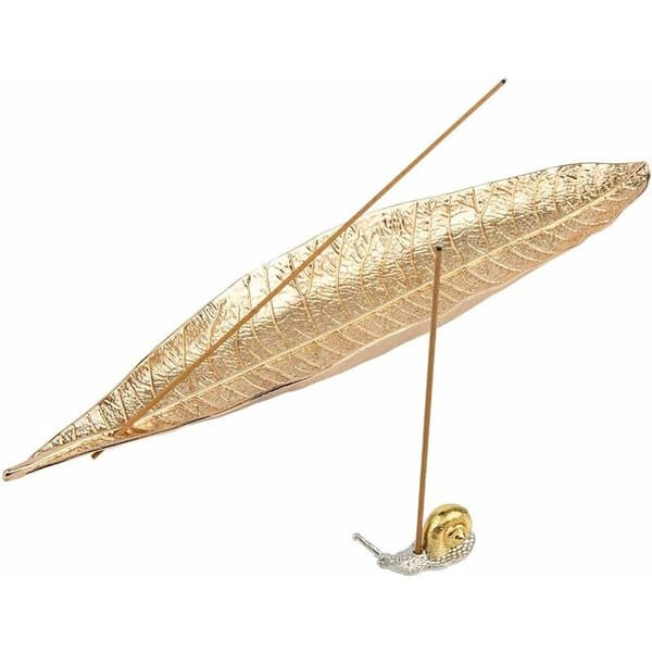Leaf-shaped Incense Holder (Golden)