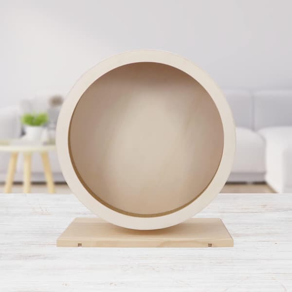 Small Pet Exercise Wheel Hamster Wood Silent Running Wheel Toy