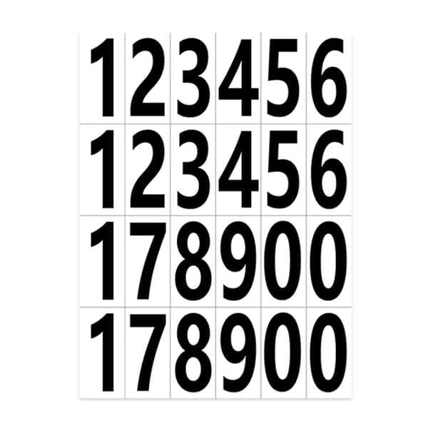 \"QD\" 2 arkkia 15 x 2,5 cm numerotarratarrat numerot