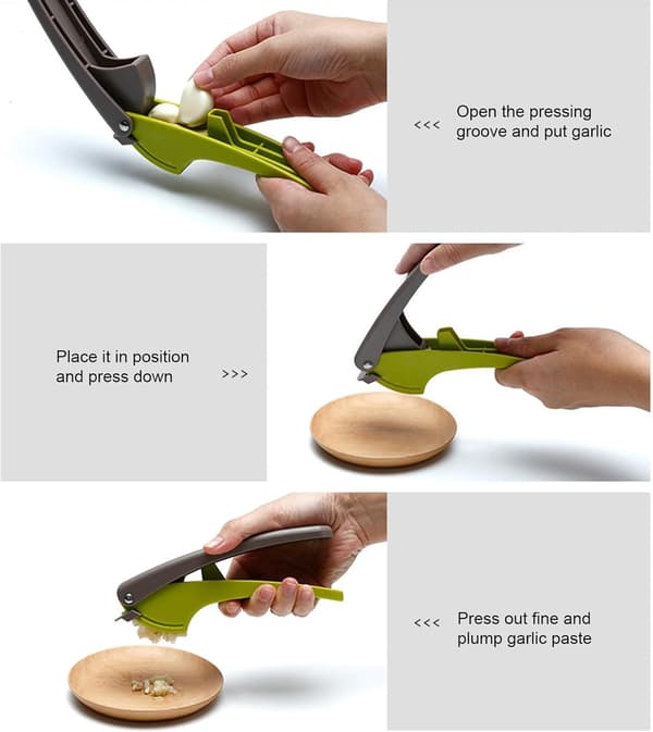 Garlic Press, Garlic Crusher Efficient Creative Garlic Grinder with Handle, Kitchen Utensils, Necessary Appliances and Gadgets
