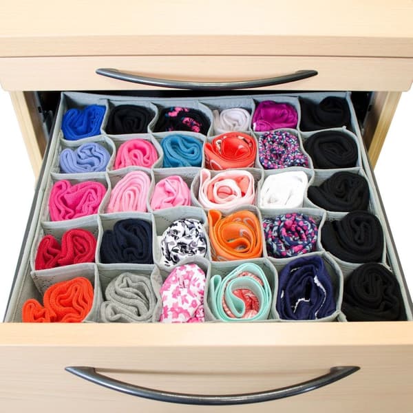 30 Rum Opbevaringsboks Garderobe Organizer Skuffe Divider