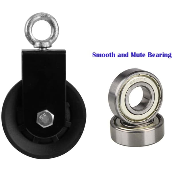 Heavy Duty Swivel Pulley Block with U-Bracket for Wire Rope and Rope 1 pc