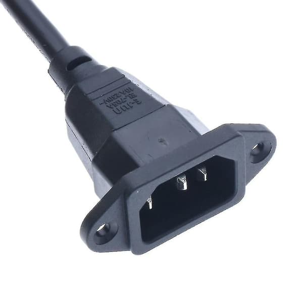 Iec320 C14 til C13 Forlengelseskabel, C14 med Skruehull og C13 Kort Lengde [DB]
