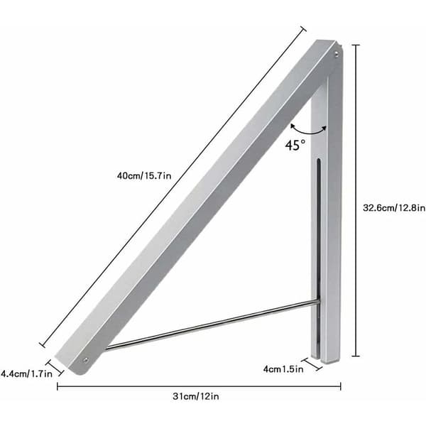 Foldbar tøjstativ, pladsbesparende sammenklappelig bøjle, aluminium Al