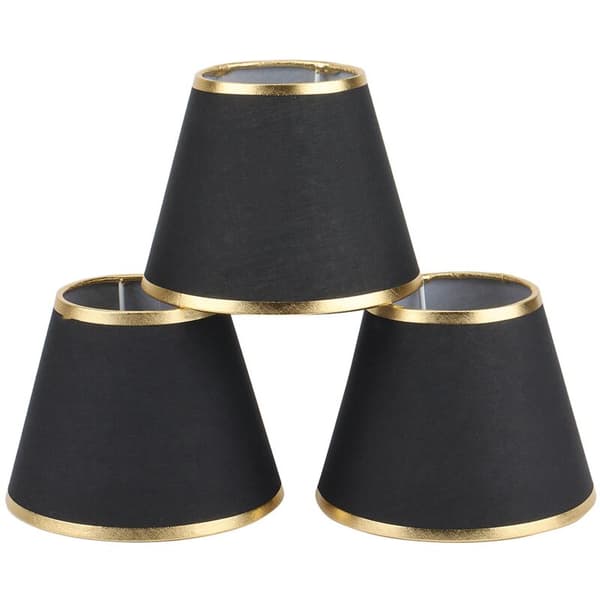 Bubble Fabric Lampshade Simple Lampshade Ceiling Lamp Cover Light Accessory for E14 - Black